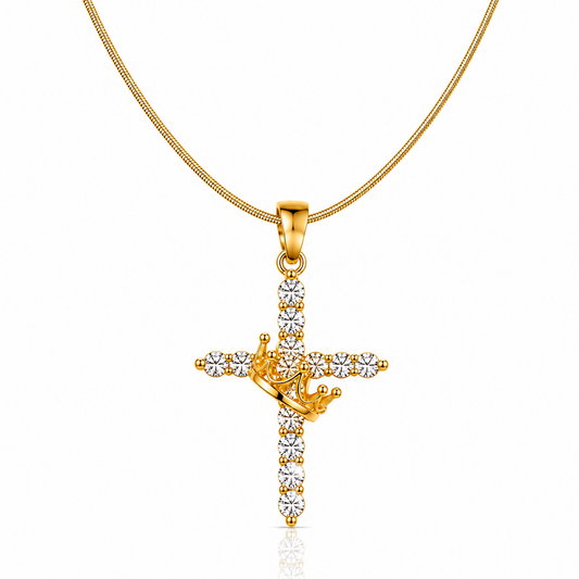 Collar Cruz con Corona