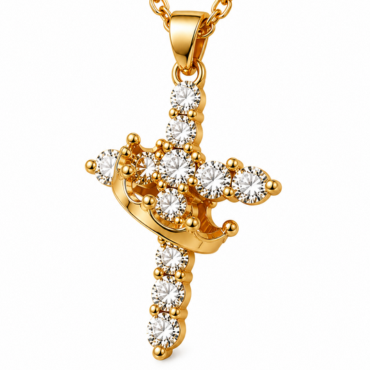 Collar Cruz con Corona
