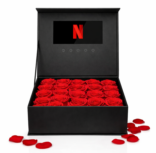 Caja de Amor Eterno con Rosas