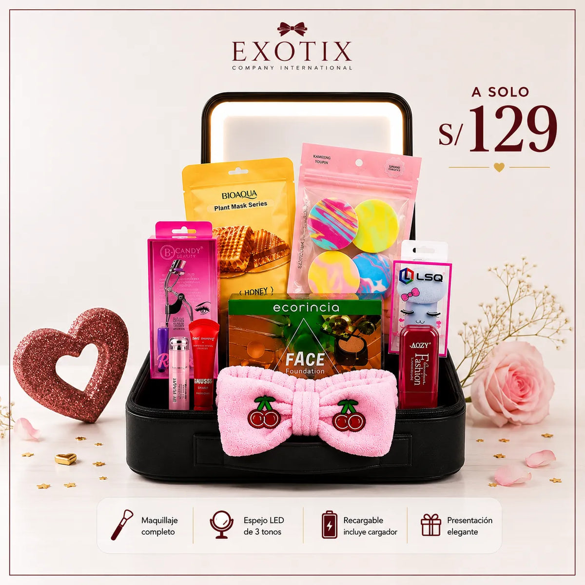 Maletin LED con Maquillaje