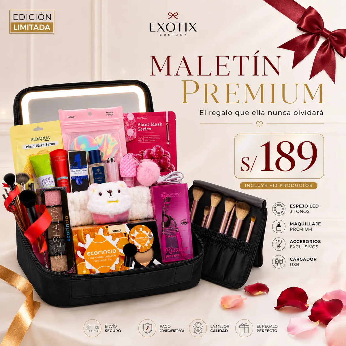 Maletin LED con Maquillaje