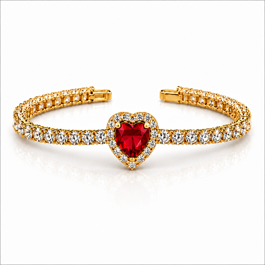 Pulsera de Cristal de Corazón.