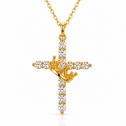 Collar Cruz con Corona